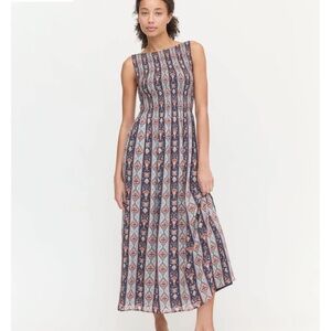 Hill House Cosima Nap Dress - Navy Emma Stripe, M